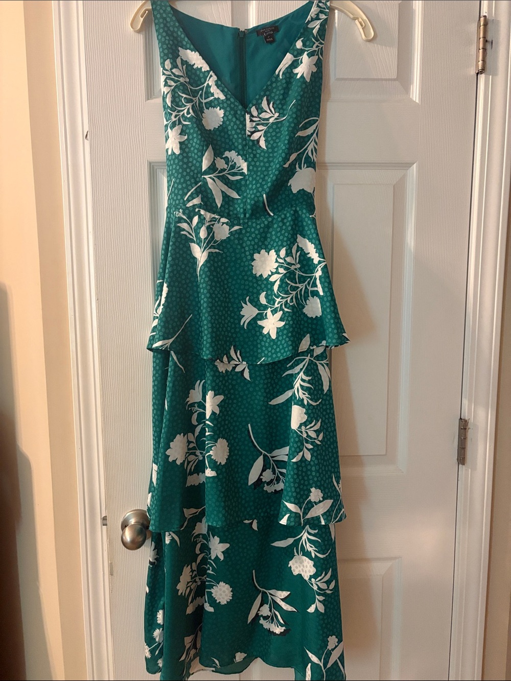 Ann Taylor Floral Tiered V-Neck Maxi Dress